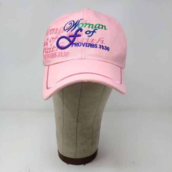 Christian Women’s Hat Proverbs 31 Women Of Faith Jesus Cap Pink Adjustable - Picture 2 of 12